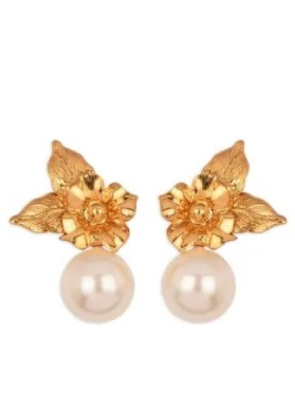 Jennifer Behr Gold Rici Earrings One Size New Womens Jewelry Pearl